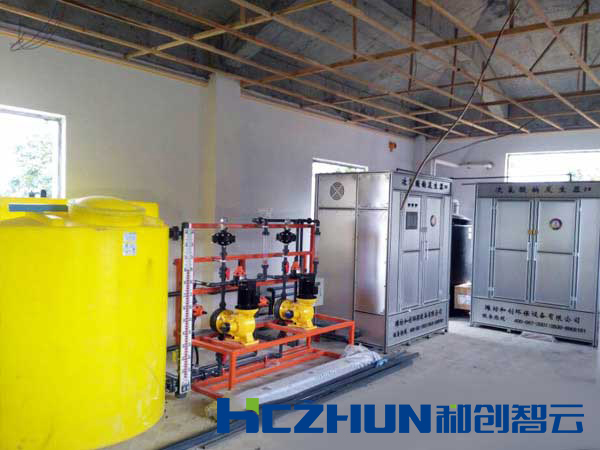 福建塔山自來水廠兩臺(tái)3000千克次氯酸鈉發(fā)生器